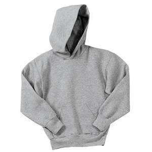 Port and Company Youth Pullover Hooded Sweatshirt - Light/Heather Gray, Heathered Athletic