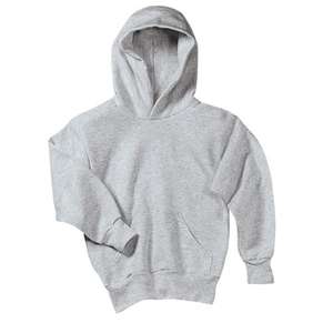 Port and Company Youth Pullover Hooded Sweatshirt - Light/Heather Gray, Ash