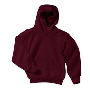Port and Company Youth Pullover Hooded Sweatshirt - Dark/Colors Maroon
