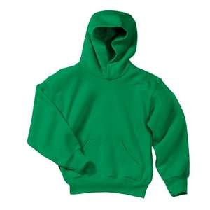 Port and Company Youth Pullover Hooded Sweatshirt - Dark/Colors Green, Kelly