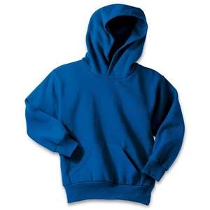 Port and Company Youth Pullover Hooded Sweatshirt - Dark/Colors Blue, Royal