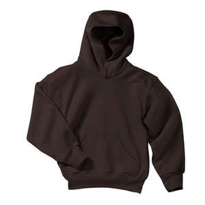 Port and Company Youth Pullover Hooded Sweatshirt - Dark/Colors Chocolate, Dark