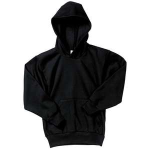 Port and Company Youth Pullover Hooded Sweatshirt - Dark/Colors Black