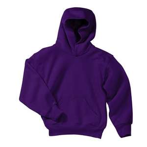 Port and Company Youth Pullover Hooded Sweatshirt - Dark/Colors Purple