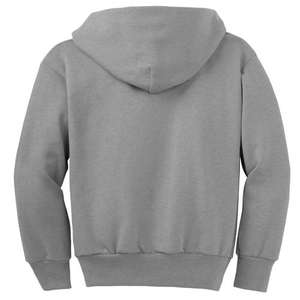 Port and Company Youth Full-Zip Hooded Sweatshirt - Light/Heather 