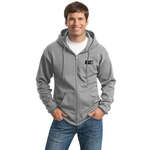 Imprinted Apparel - Port and Company Full-Zip Hooded Sweatshirt - Light/Heather