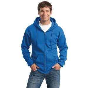 Port and Company Full-Zip Hooded Sweatshirt - Dark/Colors 