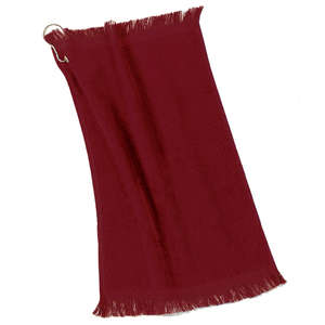 Port and Company Grommeted Fingertip Towel - Dark/All Red
