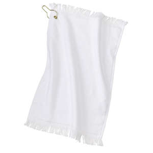 Port and Company Grommeted Fingertip Towel - Dark/All White