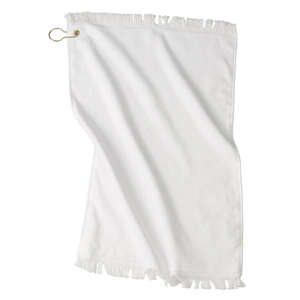 Port and Company Grommeted Hand Towel - Dark/All White