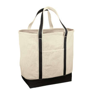 Custom Promotional Red House Large Heavyweight Canvas Tote - Dark/All