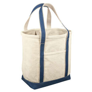 Red House Large Heavyweight Canvas Tote - Dark/All Blue, Riviera/Natural
