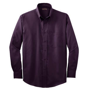 Red House Herringbone Non-Iron Button-Down Shirt - Dark/All Purple, Bermuda