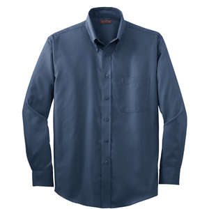 Red House Herringbone Non-Iron Button-Down Shirt - Dark/All Blue, Insignia