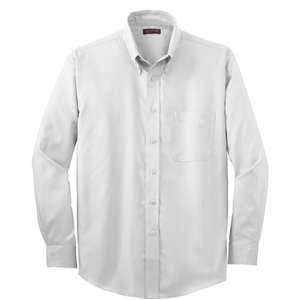 Red House Herringbone Non-Iron Button-Down Shirt - Dark/All White