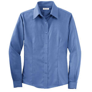 Red House Ladies Nailhead Non-Iron Button-Down Shirt - Dark/All Blue, Mediterranean