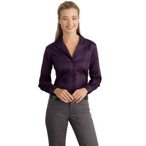 Custom Promotional Red House Ladies Herringbone Non-Iron Button-Down Shirt - Dark/All