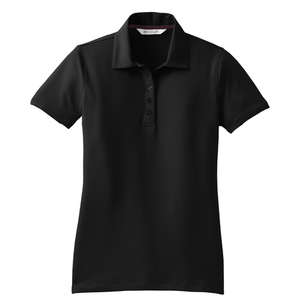Red House Ladies Ottoman Performance Polo - Dark/All Black
