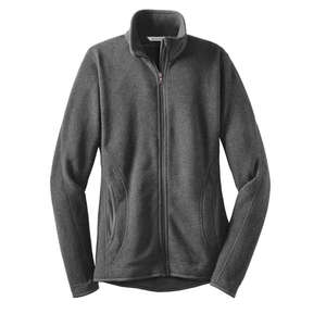 Red House Ladies Sweater Fleece Full-Zip Jacket - Dark/All Gray, Heather