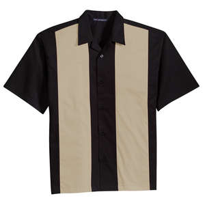 Port Authority Retro Camp Shirt - Dark/All Black/Stone