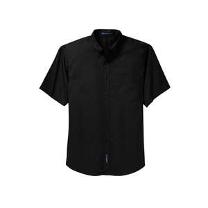 Port Authority Short Sleeve Easy Care Soil Resistant Shirt - Dark/All Black