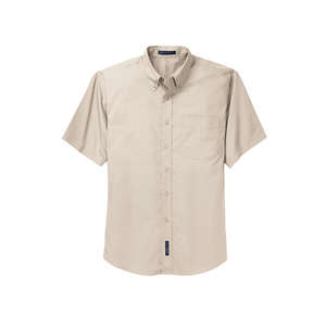 Port Authority Short Sleeve Easy Care Soil Resistant Shirt - Dark/All Stone, Light