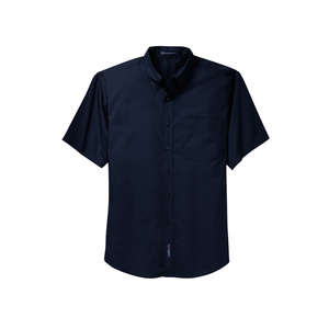 Port Authority Short Sleeve Easy Care Soil Resistant Shirt - Dark/All Blue, Navy