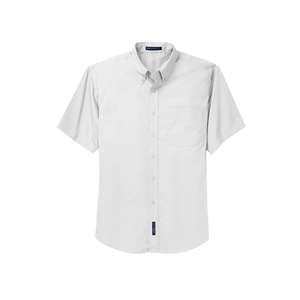Port Authority Short Sleeve Easy Care Soil Resistant Shirt - Dark/All White