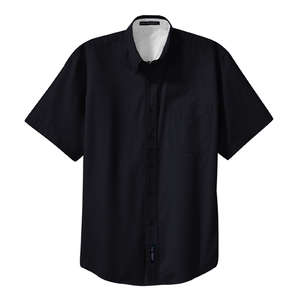 Port Authority Short Sleeve Easy Care Shirt - Dark/All Blue, Navy/Stone