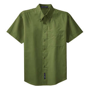 Port Authority Short Sleeve Easy Care Shirt - Dark/All Green, Clover