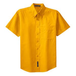 Port Authority Short Sleeve Easy Care Shirt - Dark/All Gold/Gold