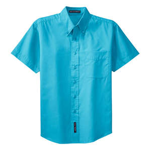 Port Authority Short Sleeve Easy Care Shirt - Dark/All Blue, Maui