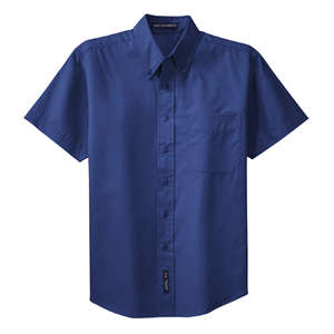 Port Authority Short Sleeve Easy Care Shirt - Dark/All Blue, Mediterranean