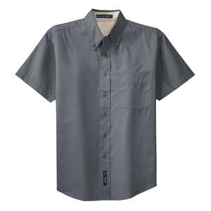 Port Authority Short Sleeve Easy Care Shirt - Dark/All Gray, Steel/Stone