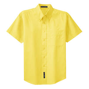 Port Authority Short Sleeve Easy Care Shirt - Dark/All Yellow