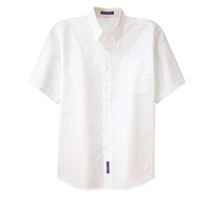 Port Authority Short Sleeve Easy Care Shirt - Dark/All White/Stone