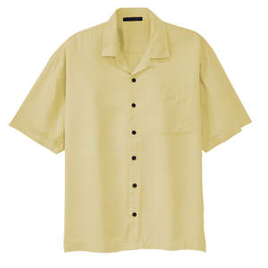 Port Authority Signature Palm Tree Jacquard Camp Shirt - Dark/All Yellow, Dusty