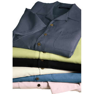 Port Authority Signature Silk Blend Camp Shirt - Dark/All