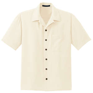 Port Authority Signature Silk Blend Camp Shirt - Dark/All Ivory
