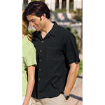 Custom Dress Shirts - Port Authority Signature Silk Blend Camp Shirt - Dark/All