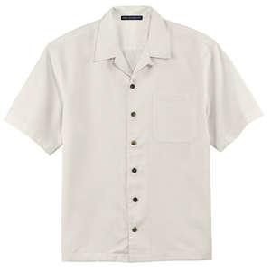 Port Authority Easy Care Camp Shirt - Dark/All Ivory