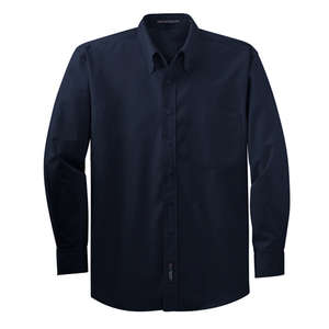 Port Authority Long Sleeve Easy Care Soil Resistant Shirt - Dark/All Blue, Navy