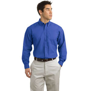 Port Authority Long Sleeve Easy Care Soil Resistant Shirt - Dark/All