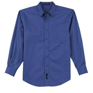 Port Authority Long Sleeve Easy Care Shirt - Dark/All Blue, Mediterranean