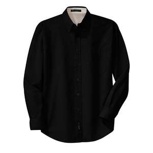 Port Authority Long Sleeve Easy Care Shirt - Dark/All Black/Stone