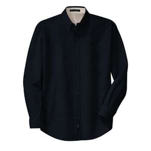 Port Authority Long Sleeve Easy Care Shirt - Dark/All Blue, Navy/Stone