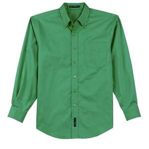 Port Authority Long Sleeve Easy Care Shirt - Dark/All Green, Court