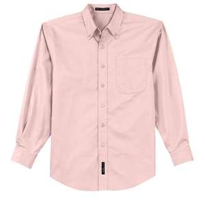 Port Authority Long Sleeve Easy Care Shirt - Dark/All Pink, Light
