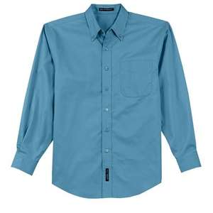 Port Authority Long Sleeve Easy Care Shirt - Dark/All Blue, Maui