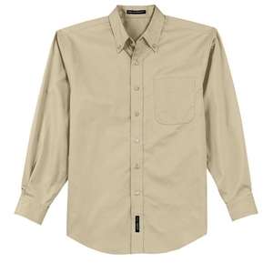 Port Authority Long Sleeve Easy Care Shirt - Dark/All Stone/Stone